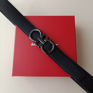 Essenceofluxury Womens Belts Ferragamo Leather Belt in Black 34MM A175PP240 AA196076