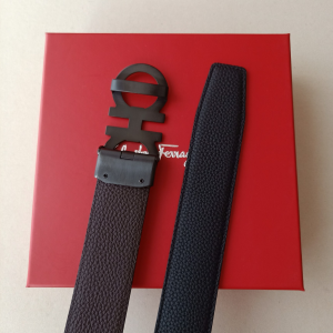 Essenceofluxury Womens Belts Ferragamo Leather Belt in Black 34MM A175PP240 AA196076