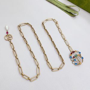 Essenceofluxury Womens Belts Gucci Double G Gold Chain Belt A175PP240 AA196068