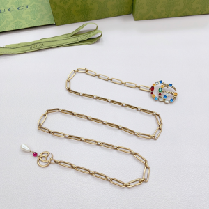 Essenceofluxury Womens Belts Gucci Double G Gold Chain Belt A175PP240 AA196068