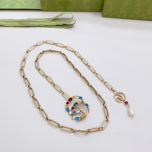 Essenceofluxury Womens Belts Gucci Double G Gold Chain Belt A175PP240 AA196068