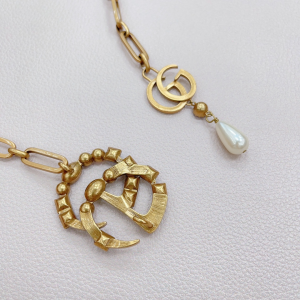 Essenceofluxury Womens Belts Gucci Double G Gold Chain Belt A175PP240 AA196068