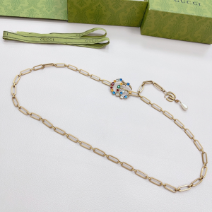 Essenceofluxury Womens Belts Gucci Double G Gold Chain Belt A175PP240 AA196068