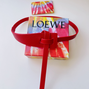 Loewe Leather Knot Belt Red 40MM 