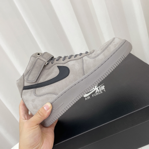 Nike Air Force 1 High Top Sneakers Gray Leather 44 Nike Air Force 1 High Top Sneakers Gray Leather 44