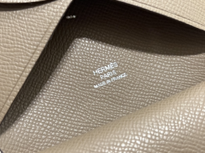 Essenceofluxury Free Gift Hermes Calvi Duo Compact Card Holder in Gray A62PP85 AA196207