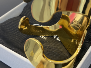 Essenceofluxury Womens Jewelry Celine Triomphe Shadow Cuff Bracelets in Gold A39PP280 AA196204