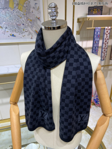 Louis Vuitton Petit Damier Scarf NM Black Gray Louis Vuitton Petit Damier Scarf NM Black Gray