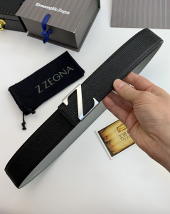 Zegna Leather Belt Black 40MM 