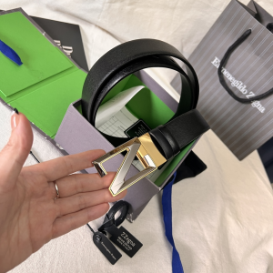 Essenceofluxury Mens Belts Zegna Leather Belt in Black A175PP240 AA196617