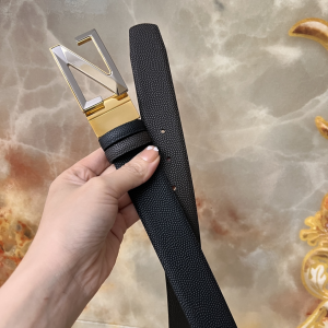 Essenceofluxury Mens Belts Zegna Leather Belt in Black Brown A175PP240 AA196619