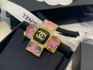 Chanel CC Logo Cross Brooch 