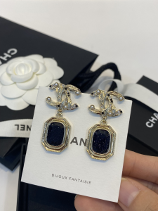 Chanel CC Logo Pendant Earrings 