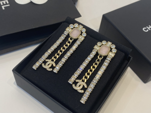 Essenceofluxury Womens Jewelry Chanel Crystals CC Logo Diamonds Earrings A39PP280 AA196723