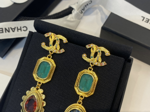 Essenceofluxury Womens Jewelry Chanel Crystals CC Logo Pendant Earrings A39PP280 AA196709