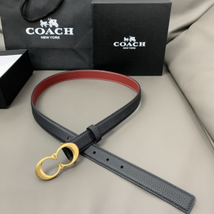 Coach Leather Belt Black 25MM 