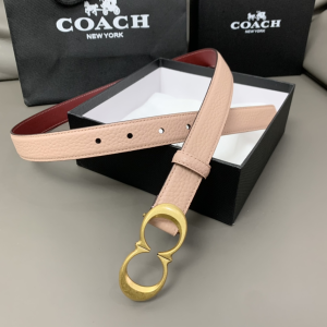 Essenceofluxury Womens Belts Coach Leather Belt in Pink 25MM A175PP240 AA197021