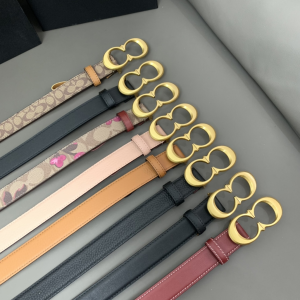 Essenceofluxury Womens Belts Coach Leather Belt in Pink 25MM A175PP240 AA197021