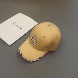 Essenceofluxury Womens Hats Burberry Black Cotton Baseball Cap Hat in Beige A190PP180 AA197074