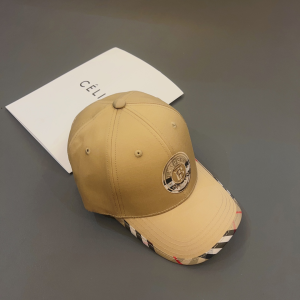 Essenceofluxury Womens Hats Burberry Black Cotton Baseball Cap Hat in Beige A190PP180 AA197074