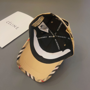 Essenceofluxury Womens Hats Burberry Black Cotton Baseball Cap Hat in Beige A190PP180 AA197074