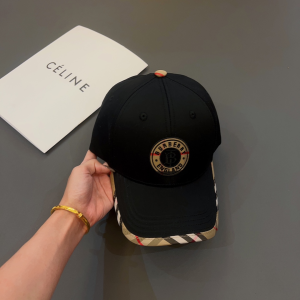 Essenceofluxury Womens Hats Burberry Black Cotton Baseball Cap Hat in Black A190PP180 AA197073