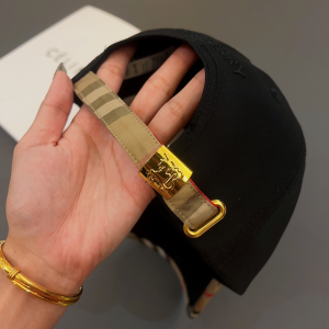 Essenceofluxury Womens Hats Burberry Black Cotton Baseball Cap Hat in Black A190PP180 AA197073