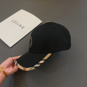 Essenceofluxury Womens Hats Burberry Black Cotton Baseball Cap Hat in Black A190PP180 AA197073