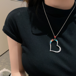 Essenceofluxury Womens Jewelry Piaget Heart Pendant Necklace with Diamonds A173PP380 AA197001