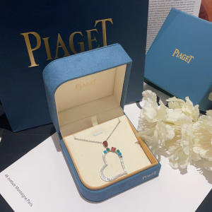 Essenceofluxury Womens Jewelry Piaget Heart Pendant Necklace with Diamonds A173PP380 AA197001