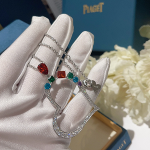 Essenceofluxury Womens Jewelry Piaget Heart Pendant Necklace with Diamonds A173PP380 AA197001