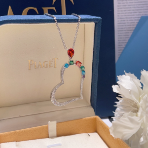 Essenceofluxury Womens Jewelry Piaget Heart Pendant Necklace with Diamonds A173PP380 AA197001