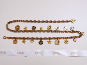 Dior 30 Montaigne Chain CD Link Belt Gold 