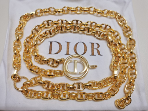 Dior Caro Multichain Belt Shiny Gold 30MM 
