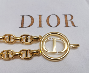 Essenceofluxury Womens Belts Dior Caro Multichain Belt in Shiny Gold 30MM A29PP240 AA197094
