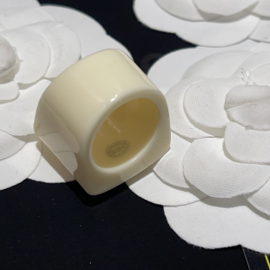 Essenceofluxury Womens Jewelry Chanel CC Logo Latte White Rings A173PP280 AA197414