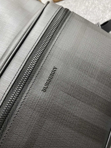 Essenceofluxury Mens Handbags Burberry Check Backpack in Black 42x14x30CM A196PP980 AA197897