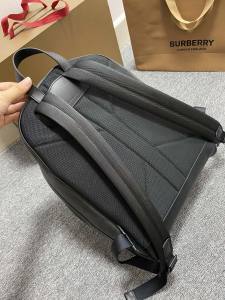 Essenceofluxury Mens Handbags Burberry Check Backpack in Black 42x14x30CM A196PP980 AA197897