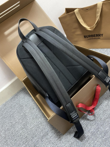 Essenceofluxury Mens Handbags Burberry Check Backpack in Black 42x14x30CM A196PP980 AA197897