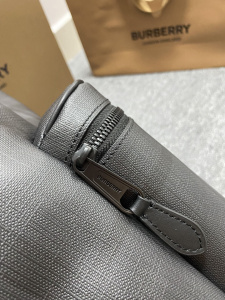 Essenceofluxury Mens Handbags Burberry Check Backpack in Black 42x14x30CM A196PP980 AA197897