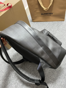 Essenceofluxury Mens Handbags Burberry Check Backpack in Black 42x14x30CM A196PP980 AA197897