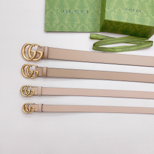 Essenceofluxury Womens Belts Gucci Double G Beige Leather Belt A175PP240 AA197875