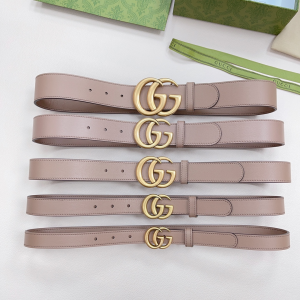 Essenceofluxury Womens Belts Gucci Double G Nude Leather Belt A175PP240 AA197870