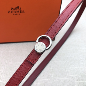 Essenceofluxury Womens Belts Hermes Leather Belt in Red 13MM A175PP240 AA197865