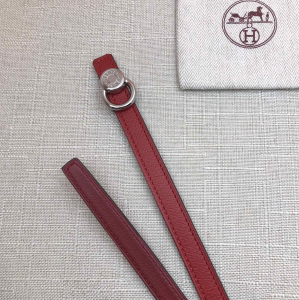 Essenceofluxury Womens Belts Hermes Leather Belt in Red 13MM A175PP240 AA197865