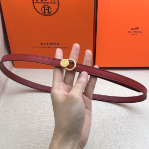Hermes Leather Belt Red 13MM 
