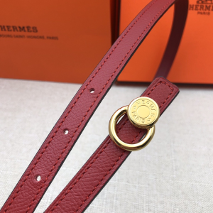 Essenceofluxury Womens Belts Hermes Leather Belt in Red 13MM A175PP240 AA197866