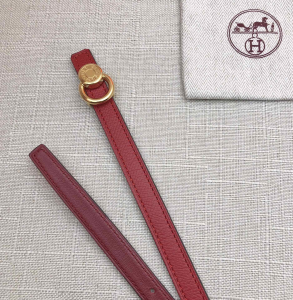 Essenceofluxury Womens Belts Hermes Leather Belt in Red 13MM A175PP240 AA197866