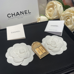 Essenceofluxury Womens Jewelry Chanel Gold CC Logo Door Brooch A173PP280 AA197851