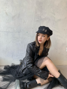 Essenceofluxury Womens Clothing Gucci Black GG Embossed Leather Jacket A198PP1380 AA198285